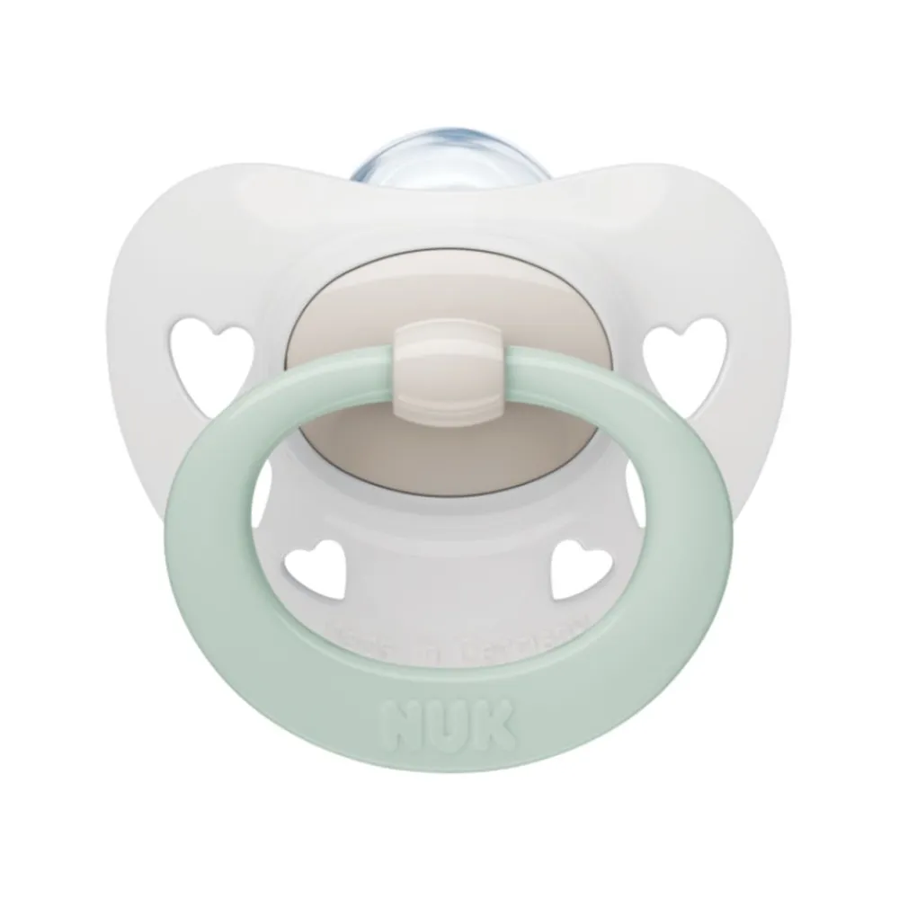 NUK Smokk, , Signature Silikon, Rosa/Grønn 6-18 mnd