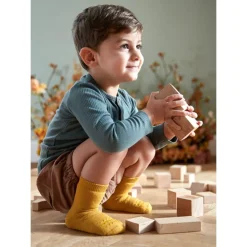 Gobabygo Sokker, , Bomull, Mustard Hot