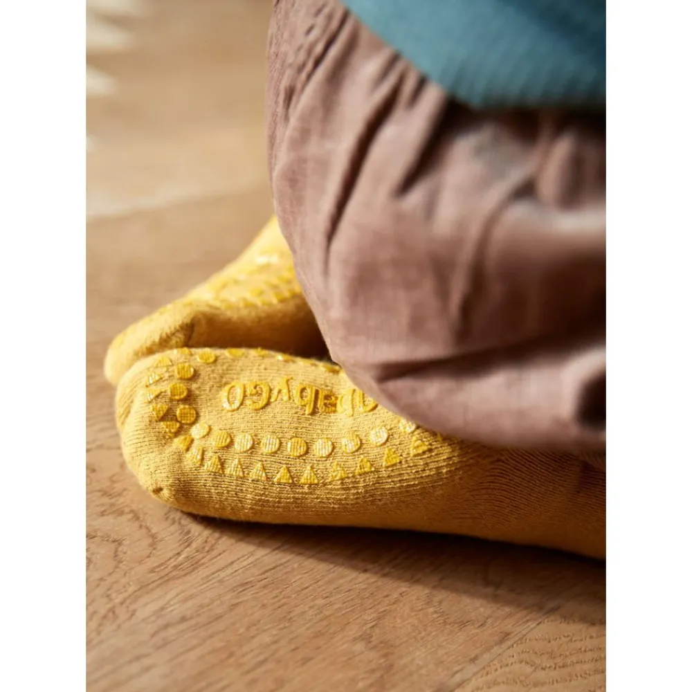 Gobabygo Sokker, , Bomull, Mustard Hot