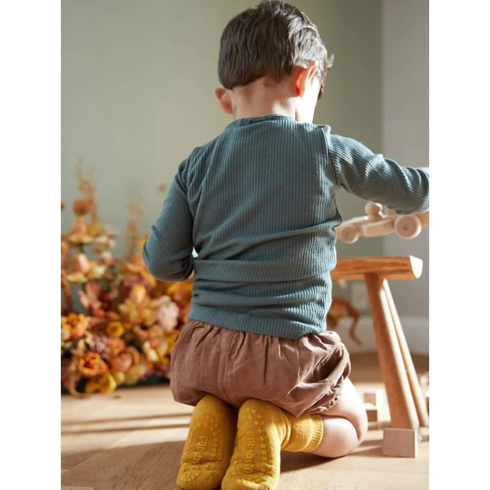 Gobabygo Sokker, , Bomull, Mustard Hot