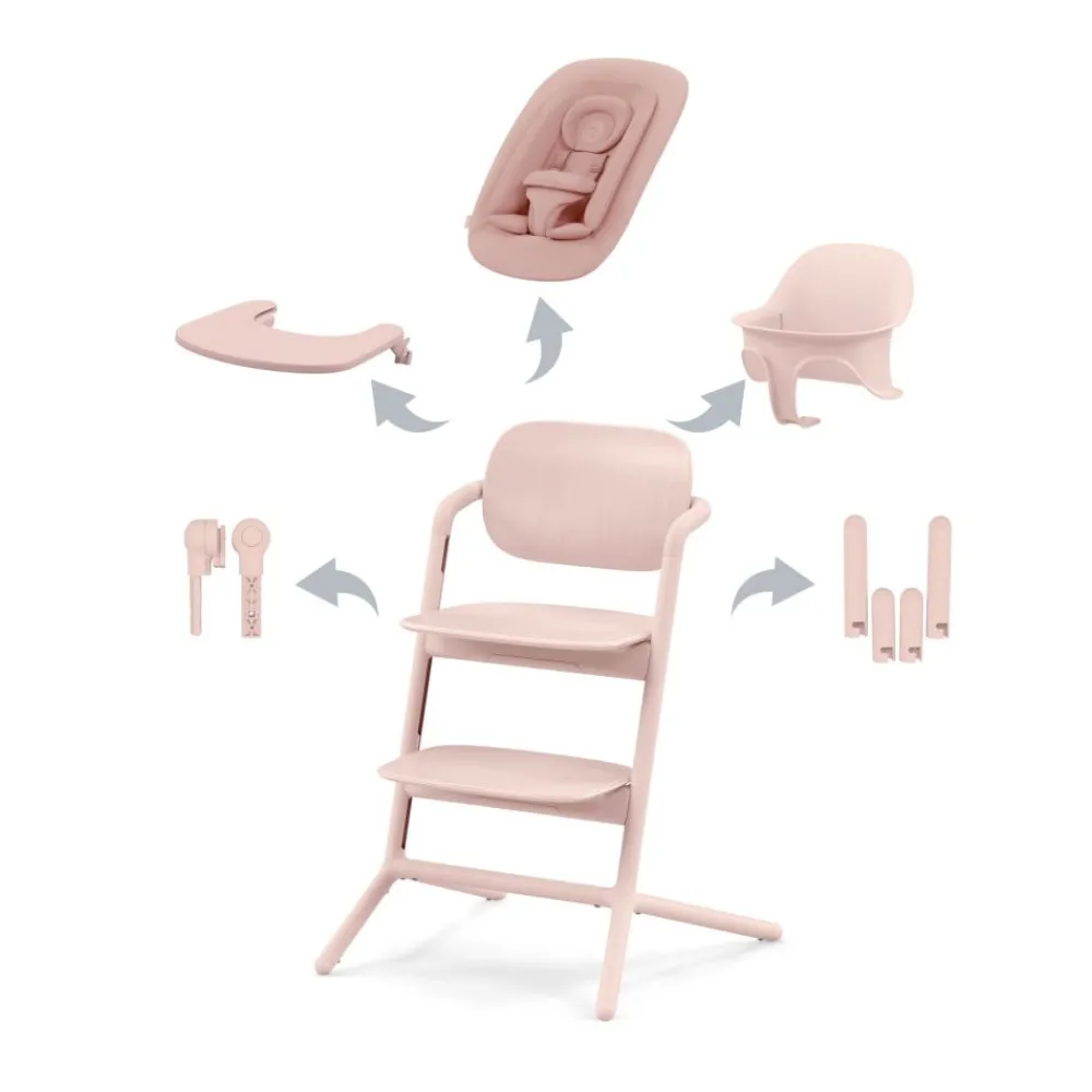 Cybex Spisestol, , Lemo 4-in-1, Pearl Pink Hot