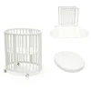 Stokke Mini V3, Hvit, inkl. bed extensions og madrass Hot