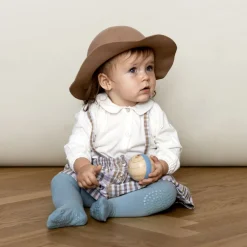 Gobabygo Strømpebukse, , Antiskli, Bambus, Dusty Blue Hot