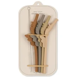 Konges Sløjd Sugerør, , Silikon, Unicorn, Earth Mix, 4 pk New