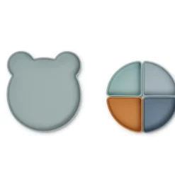 Liewood Tallerken, , Arne, Bear Blue Fog Multi Mix New