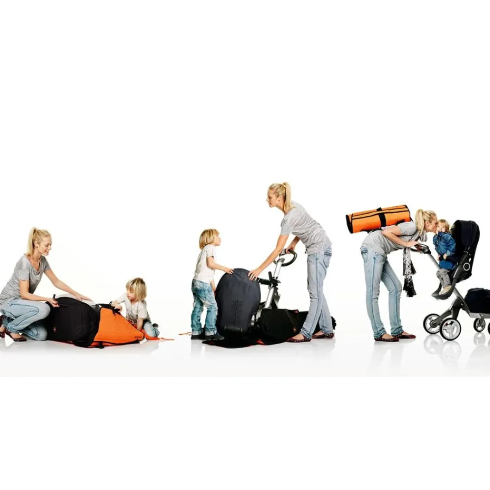 Stokke Transportbag, PramPack, ®, Sort/Orange Sale