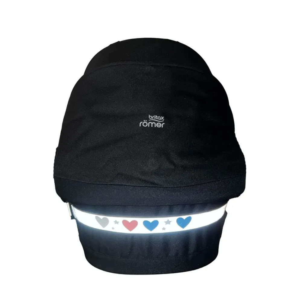 4ME Universalt Refleksbånd til barnevogn, , Hjerter Clearance