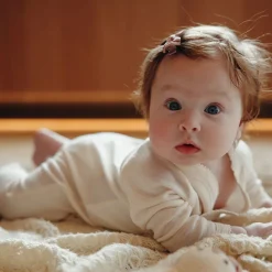 Gullkorn Vakke Ull Babydress, Design, Varm Hvit Best