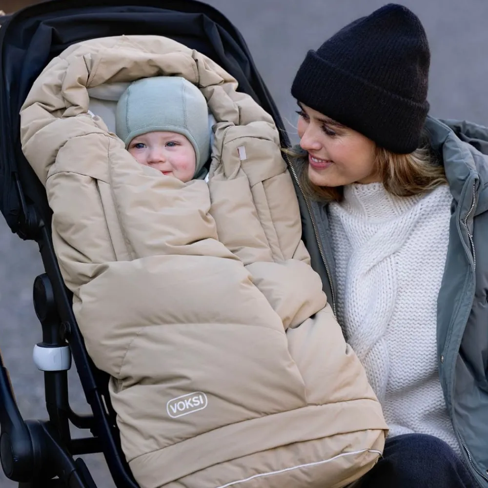 Voksi Vinterpakke, City North, Vognvotter og Baby Booties, Dark Sand Clearance