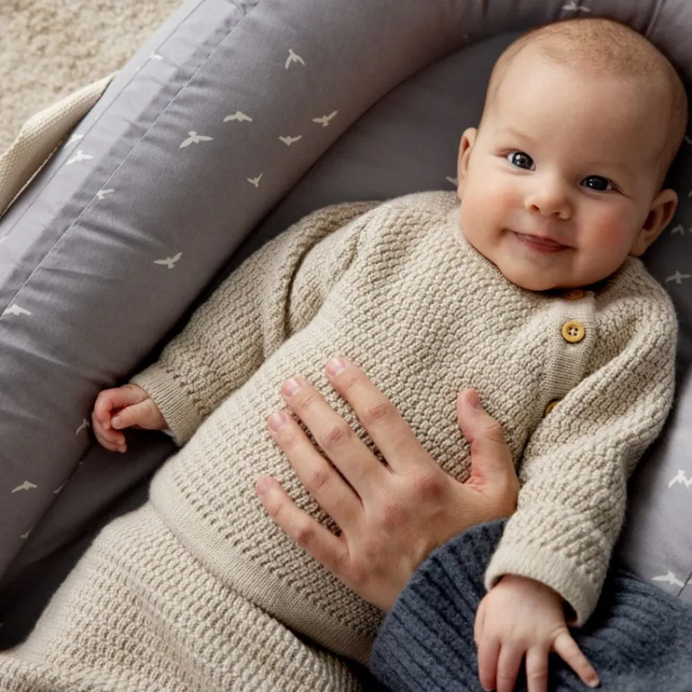 Voksi ® Wool, Cardigan, Honeycomb, Seashell Sand Hot