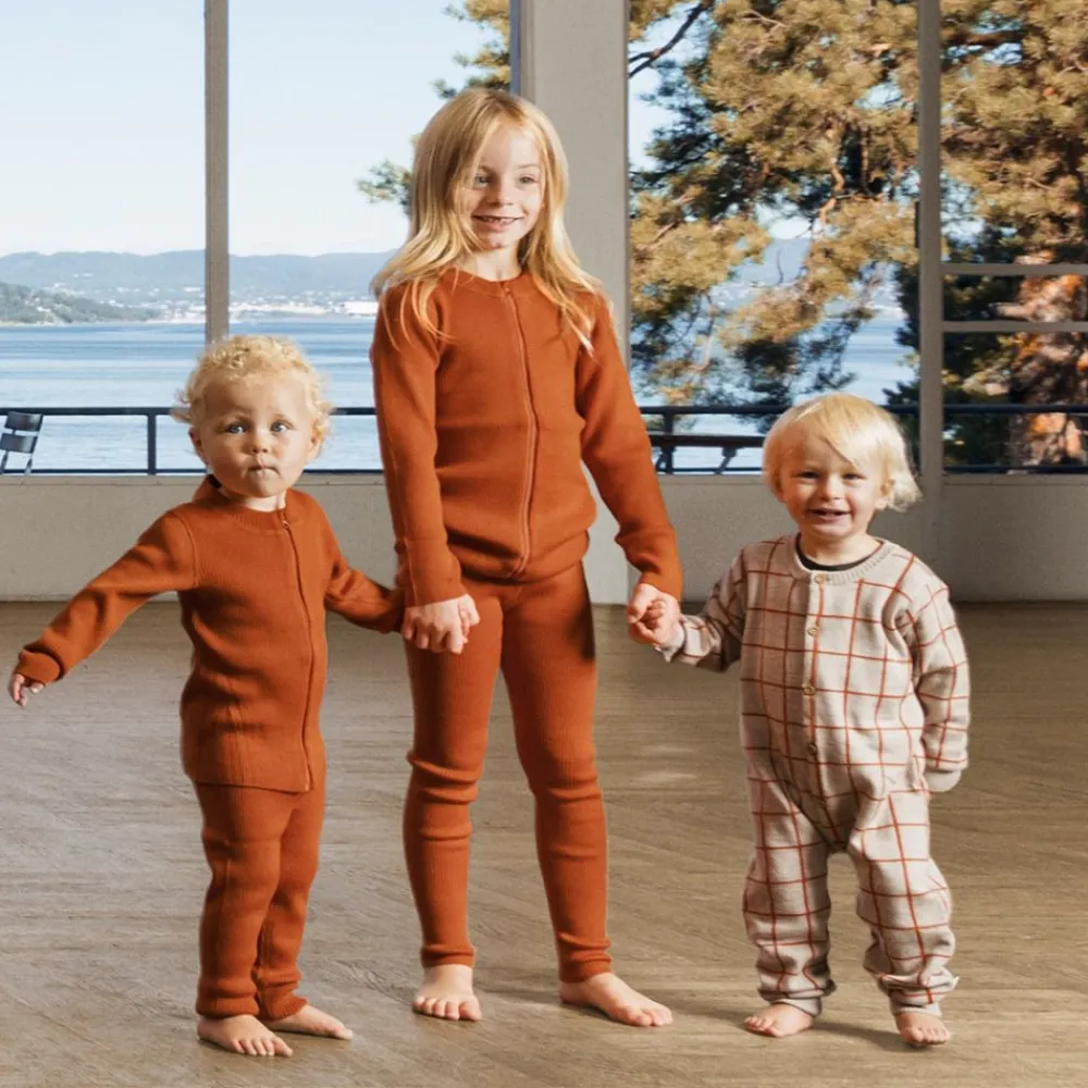 Voksi ® Wool, Merinoull Genser, Warm Orange Hot